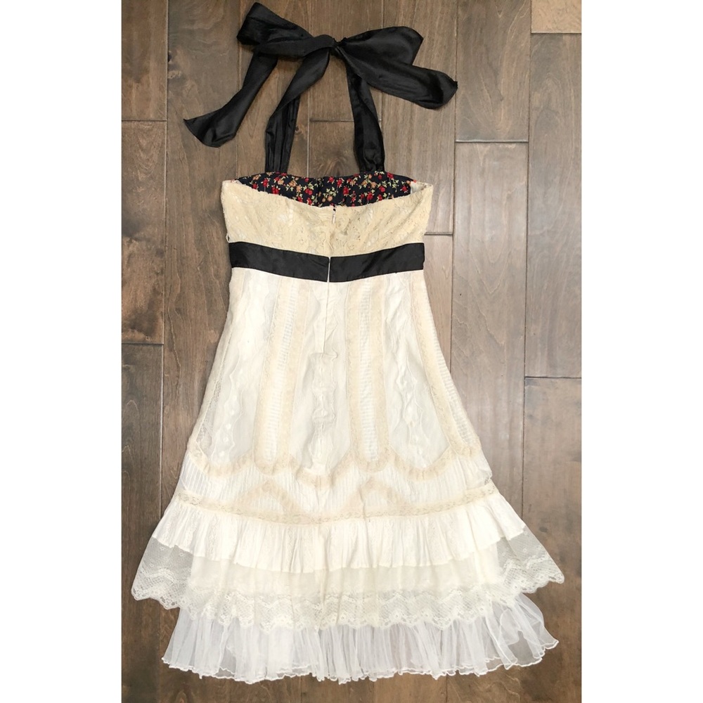Anthropologie Zehavale White Lace Halter Dress 2 - Picture 11 of 13
